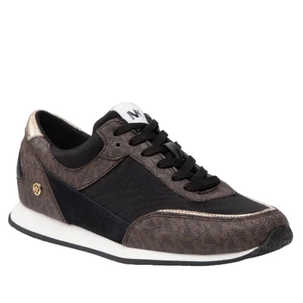 MICHAEL KORS BLACK/BROWN WOMENS TENNIS SHOE SIZE 9.5
